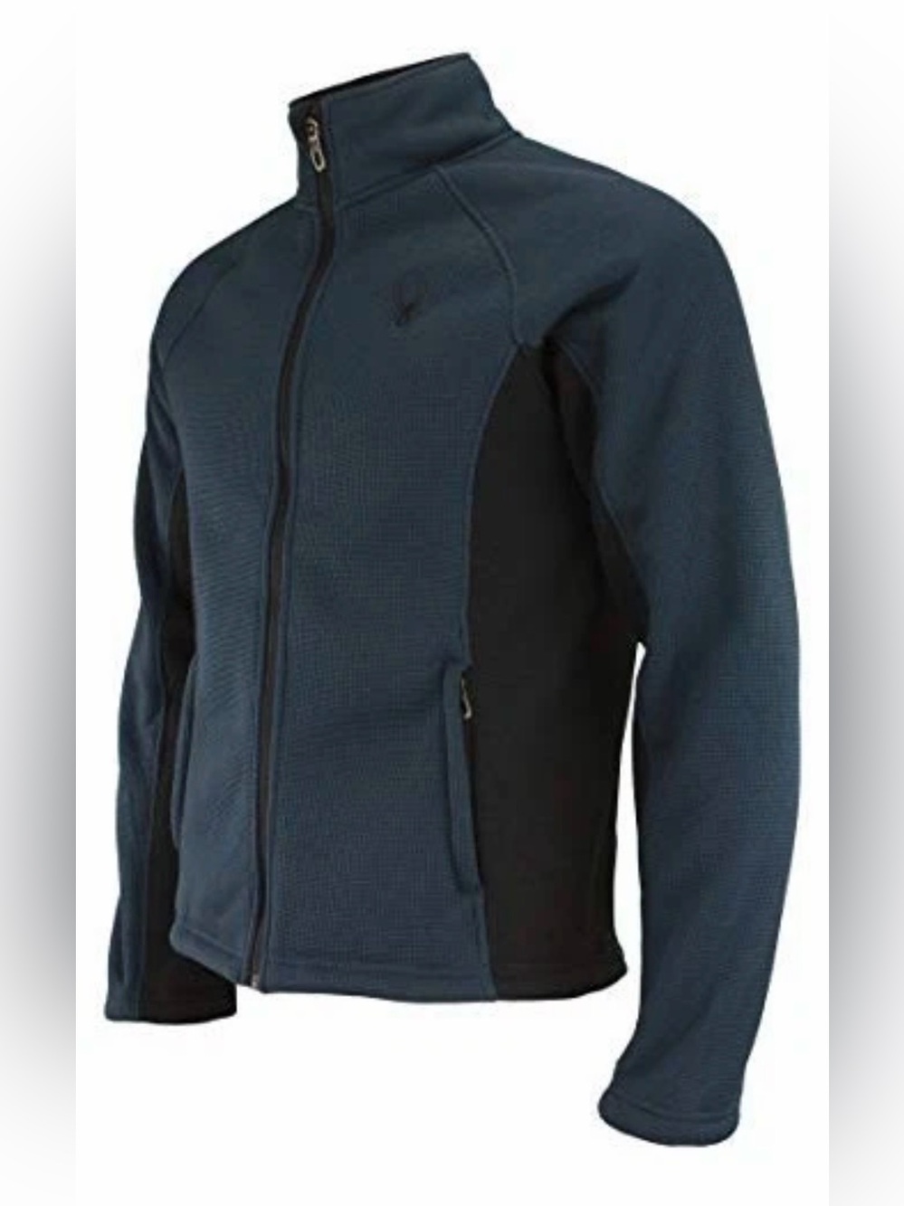 Men’s Navy/Blk Steller Full Zip Spyder Performance Fleece Jacket Size M Gorpcore